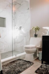 Toilet in bathroom