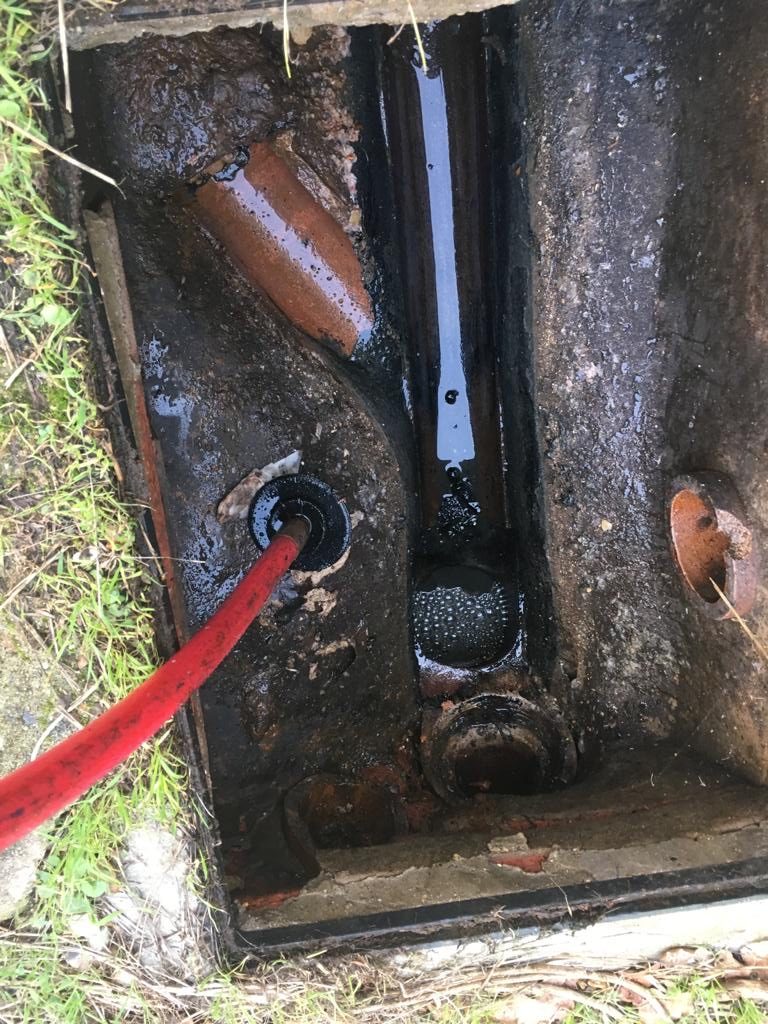 water jetting a blocked drain